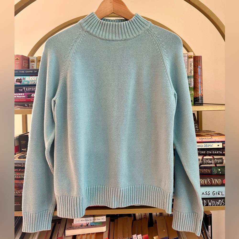Jeanne Pierre 100% Cotton Light Blue Sweater 🧶🌊